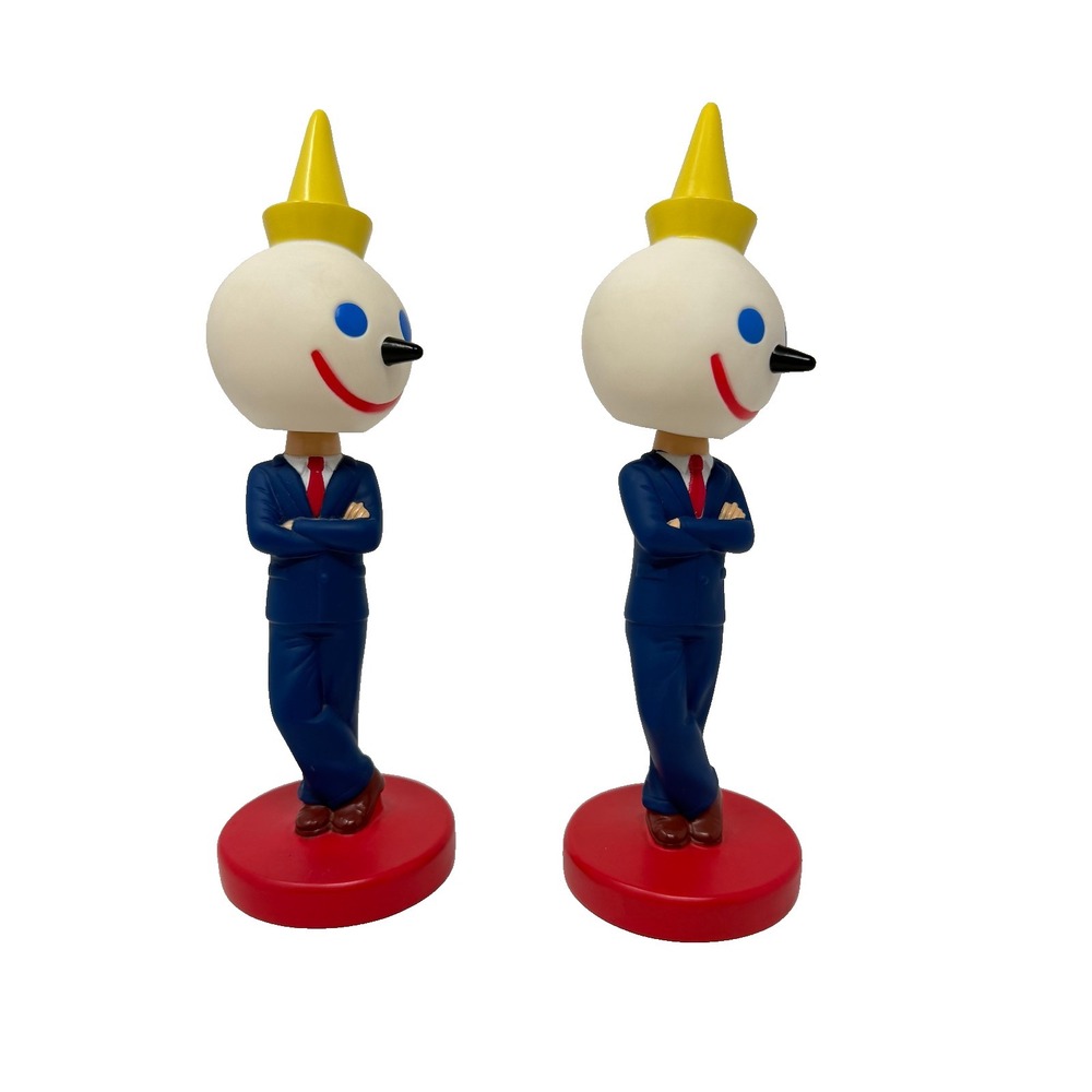 Lot of 2 2003 Jack in the Box CEO Bobbleheads 8.5" Restaurant Promo Figures - Picture 2 of 5